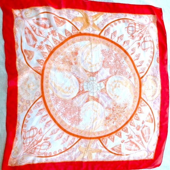 Vintage Hermès Silk Scarf 90cm – Parures Oceanes - Picture 1 of 10